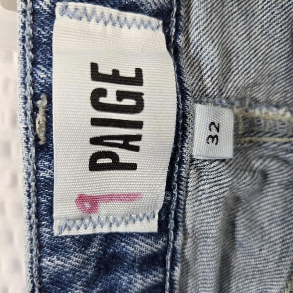 PAIGE Alexis High Rise Barrel Leg Jeans Light Wash Denim Women's Size 32 - Picture 5 of 9
